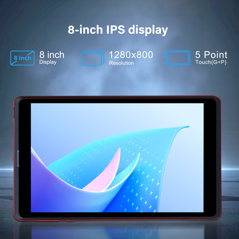 সি আইডিয়া ৮ ইঞ্চি অ্যান্ড্রয়েড ১২ ট্যাবলেট ৮ জিবি র্যাম ৫১২ জিবি রম ৮০০০ এমএএইচ ব্যাটারি ৫+৮ এমপি ক্যামেরা সিম সাপোর্ট সহ শিক্ষার্থীর জন্য সিএম ৮১৮-লাল