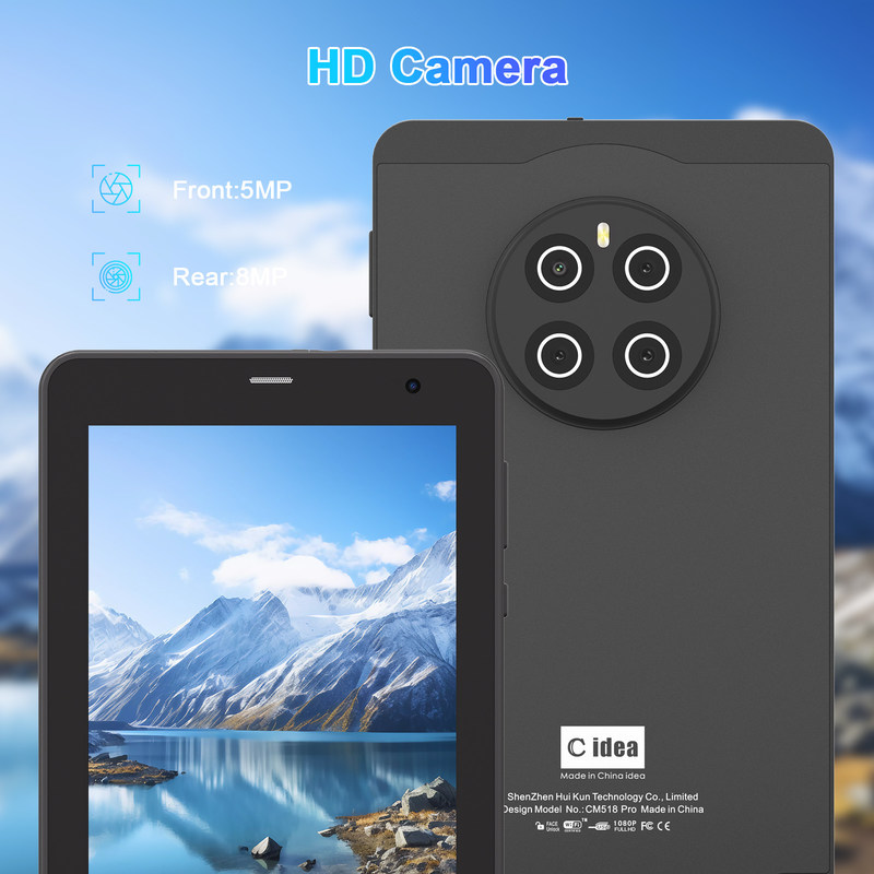 সি আইডিয়া অ্যান্ড্রয়েড ১৩ ট্যাবলেট ৫১২ জিবি সিম সহ ৭ ইঞ্চি ট্যাবলেট পিসি সিএম ৫১৮ প্রো ব্ল্যাক