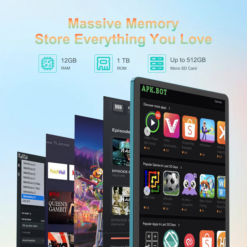 সি আইডিয়া ১৪ ইঞ্চি ট্যাবলেট বড় স্টোরেজ স্মার্ট ট্যাবলেট পিসি কীবোর্ড সিএম১৪০০০ প্লাস নীল