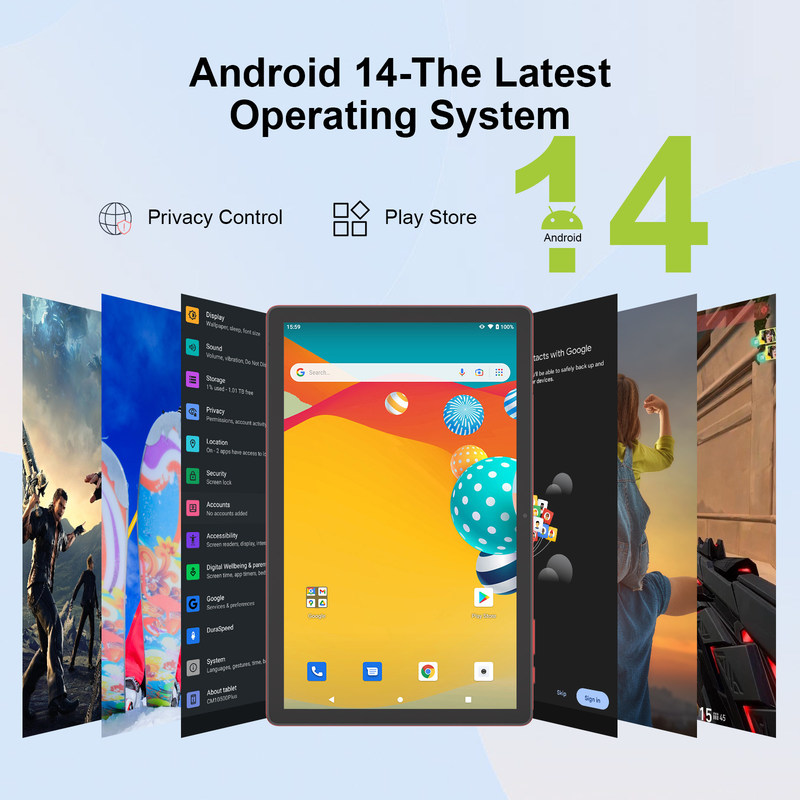 সি আইডিয়া অ্যান্ড্রয়েড 14 ট্যাবলেট 2 কে স্ক্রিন টিপস এবং মাউস সহ শিক্ষার্থীদের জন্য শিক্ষামূলক ট্যাবলেট সিএম 10500 প্লাস লাল