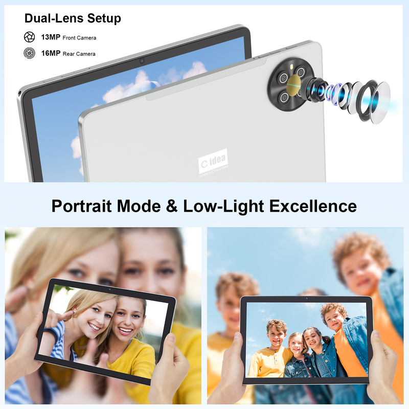 সি আইডিয়া ১০.১ ইঞ্চি সিম ট্যাবলেট ওয়াইফাই অ্যান্ড্রয়েড ট্যাবলেট স্টাইলাস পেন সহ CM8800plus সিলভার