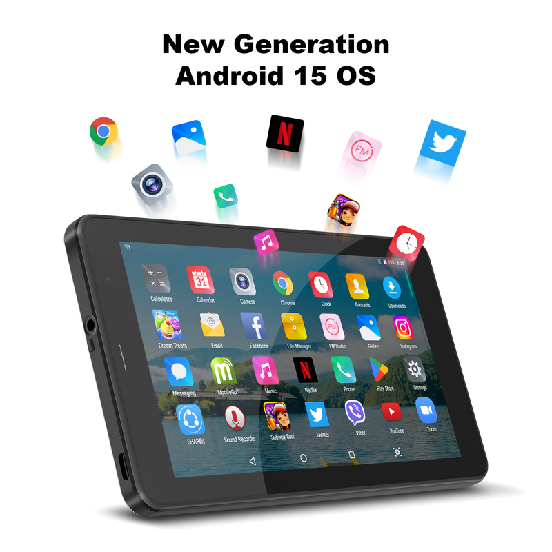 C idea ৭ ইঞ্চি ওয়াইফাই ট্যাবলেট, কেস সহ, 8+256GB স্টোরেজ, কোয়াড কোর প্রসেসর, 600x1024 IPS টাচস্ক্রিন, CM516 কালো