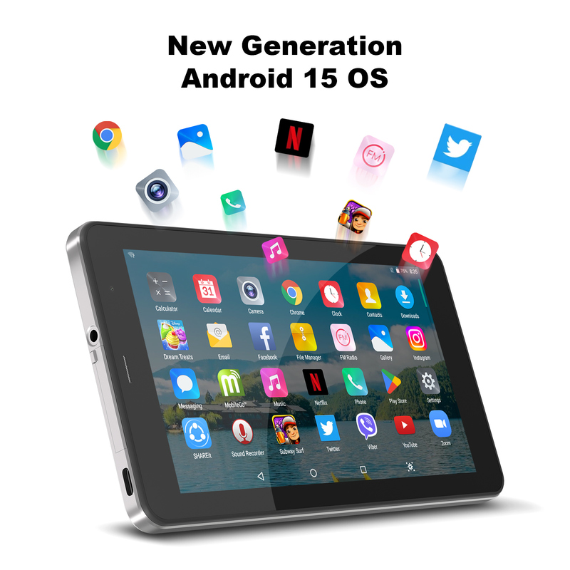 C idea ৭ ইঞ্চি ওয়াইফাই ট্যাবলেট, কেস সহ, 8+256GB স্টোরেজ, কোয়াড কোর প্রসেসর, 600x1024 IPS টাচস্ক্রিন, CM516 সিলভার