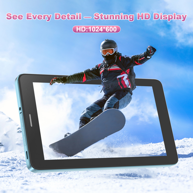 সি আইডিয়া 7 ইঞ্চি ওয়াইফাই ট্যাবলেট কেস সহ 8+256GB স্টোরেজ কোয়াড কোর প্রসেসর 600x102e4 আইপিএস টাচস্ক্রিন সিএম 517 নীল