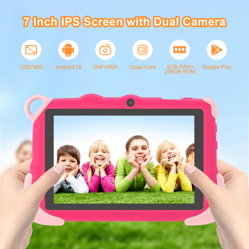 সি আইডিয়া ৭ ইঞ্চি অ্যান্ড্রয়েড ১৫ শিক্ষামূলক স্মার্ট ট্যাবলেট ছাত্রছাত্রীদের জন্য CM78 গোলাপী