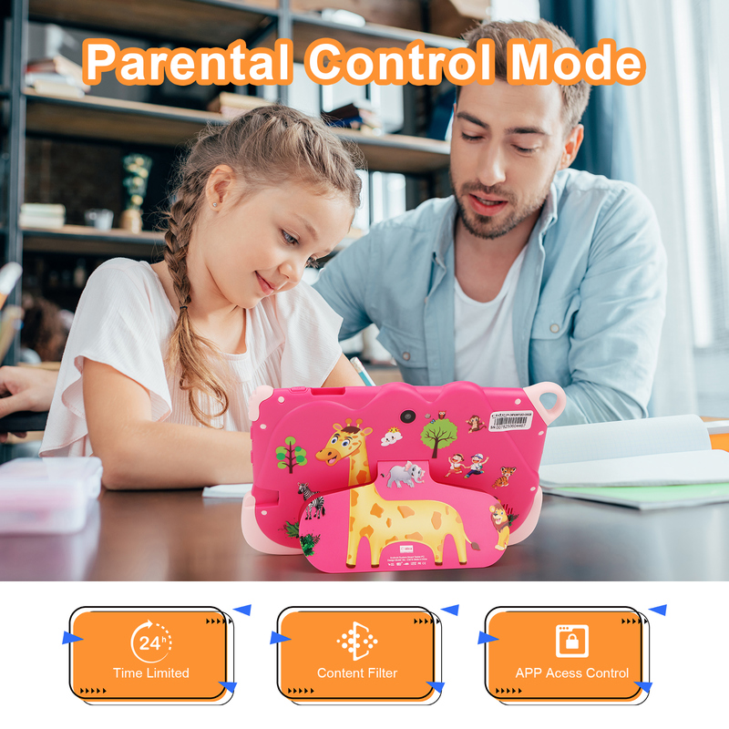 সি আইডিয়া ৭ ইঞ্চি অ্যান্ড্রয়েড ১৫ শিক্ষামূলক স্মার্ট ট্যাবলেট ছাত্রছাত্রীদের জন্য CM78 গোলাপী