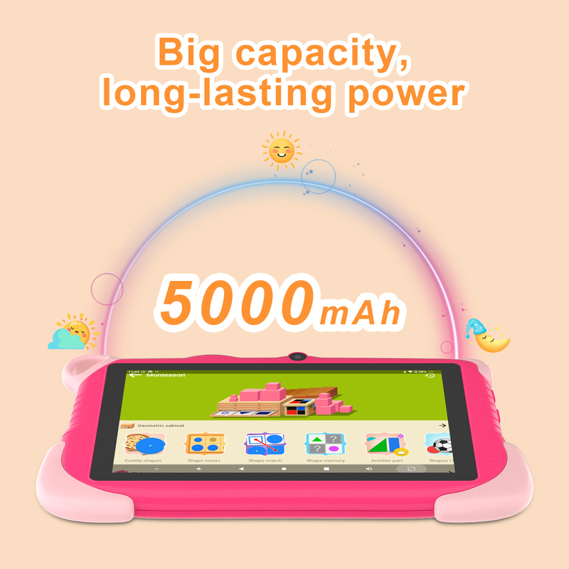 সি আইডিয়া ৭ ইঞ্চি অ্যান্ড্রয়েড ১৫ শিক্ষামূলক স্মার্ট ট্যাবলেট ছাত্রছাত্রীদের জন্য CM78 গোলাপী