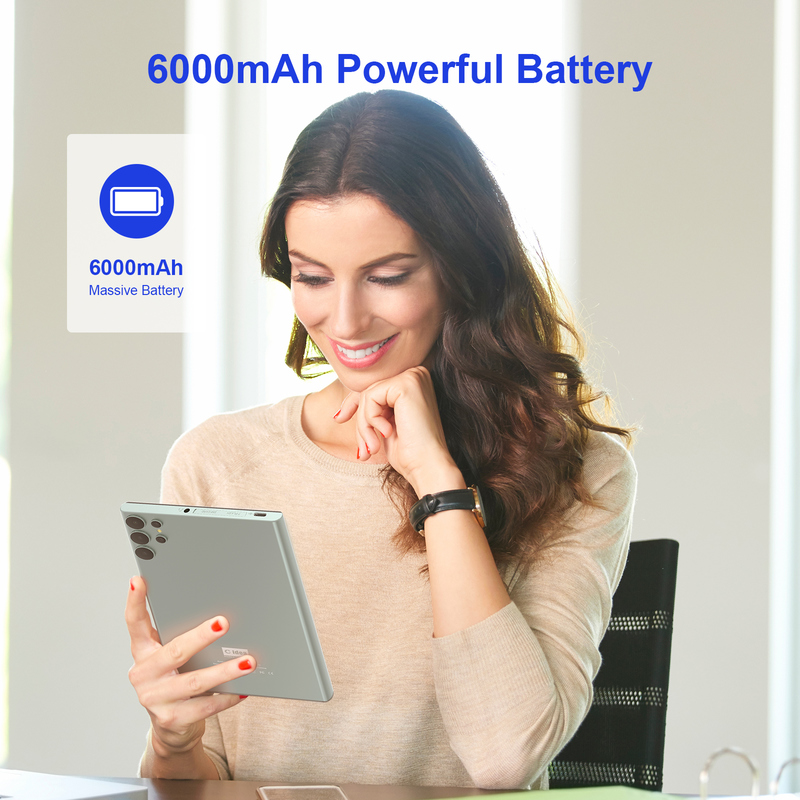 C idea ৭ ইঞ্চি ওয়াইফাই ট্যাবলেট, কেস সহ, 8+256GB স্টোরেজ, কোয়াড কোর প্রসেসর, 600x1024 IPS টাচস্ক্রিন, CM524 সবুজ