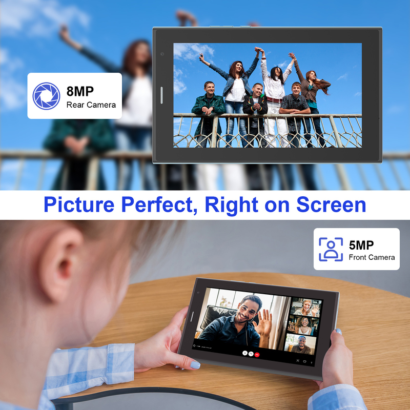 সি আইডিয়া ৭ ইঞ্চি ওয়াইফাই ট্যাবলেট, কেস সহ, ৮+২৫৬জিবি স্টোরেজ, কোয়াড কোর প্রসেসর, ৬০০x১০২৪ আইপিএস টাচস্ক্রিন, সিএম৫২৪ নীল