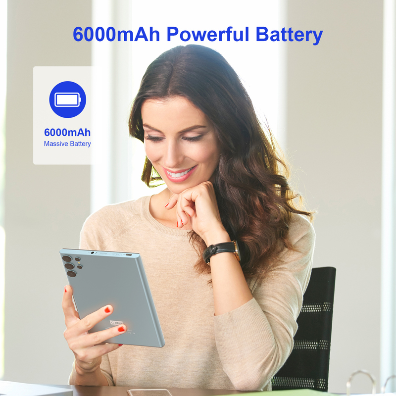 সি আইডিয়া ৭ ইঞ্চি ওয়াইফাই ট্যাবলেট, কেস সহ, ৮+২৫৬জিবি স্টোরেজ, কোয়াড কোর প্রসেসর, ৬০০x১০২৪ আইপিএস টাচস্ক্রিন, সিএম৫২৪ নীল