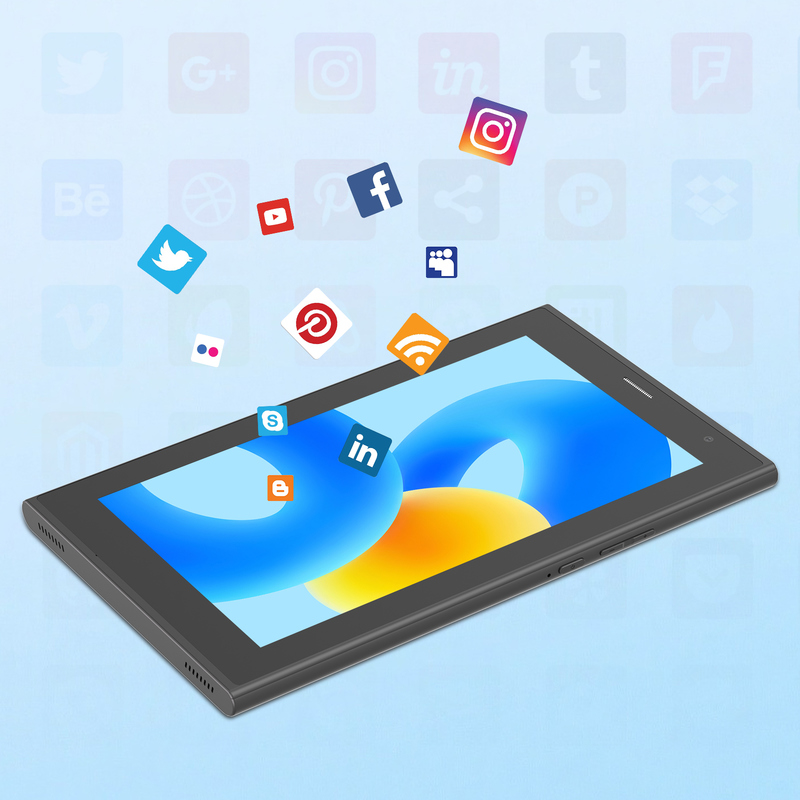 C idea ৭ ইঞ্চি ওয়াইফাই ট্যাবলেট, কেস সহ, 8+256GB স্টোরেজ, কোয়াড কোর প্রসেসর, 600x1024 IPS টাচস্ক্রিন, CM524 কালো