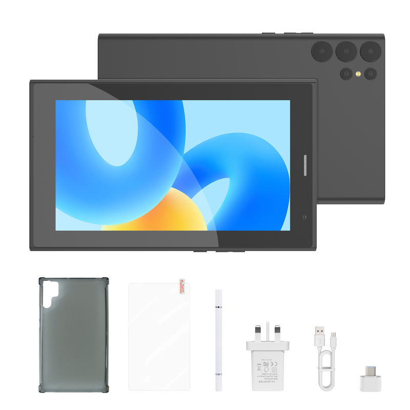 C idea ৭ ইঞ্চি ওয়াইফাই ট্যাবলেট, কেস সহ, 8+256GB স্টোরেজ, কোয়াড কোর প্রসেসর, 600x1024 IPS টাচস্ক্রিন, CM524 কালো