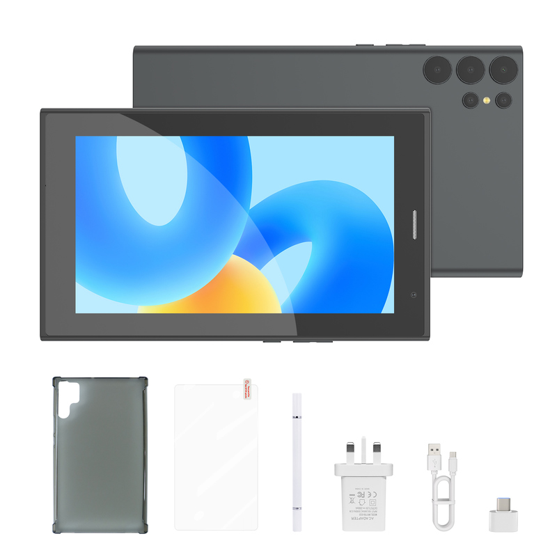 সি আইডিয়া ৭ ইঞ্চি ওয়াইফাই ট্যাবলেট কেস সহ ৮+২৫৬ জিবি স্টোরেজ কোয়াড কোর প্রসেসর ৬০০x১০২৪ আইপিএস টাচস্ক্রিন সিএম৫২৪ ধূসর