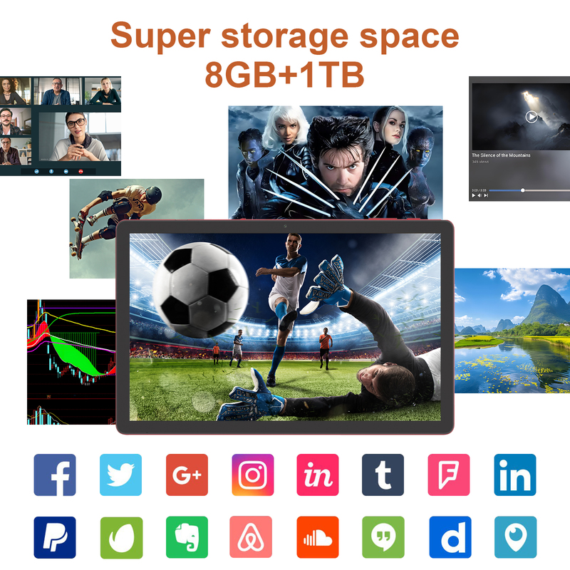 C idea 10.36 inch Android 15 Tablet 8GB RAM 1TB ROM Model CM10016 PLUS red