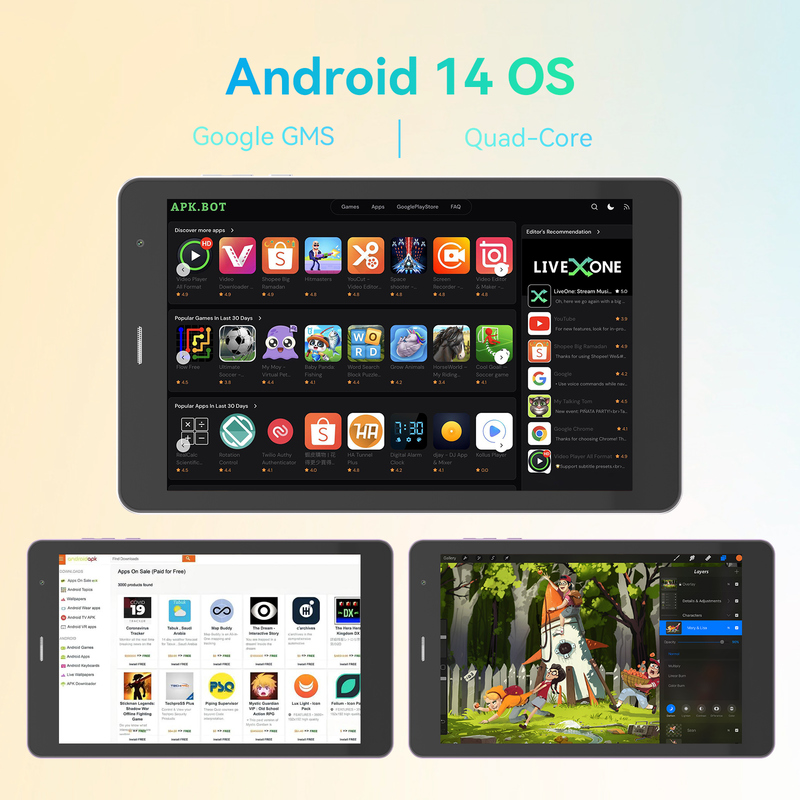 সি আইডিয়া যুব রৌপ্য 8 ইঞ্চি ট্যাবলেট অ্যান্ড্রয়েড 15 টিফ কার্ড স্লট সহ, ওয়াইফাই, 8 জিবি + 512 জিবি, 800 * 1280 আইপিএস ইনসেল সিএম 828