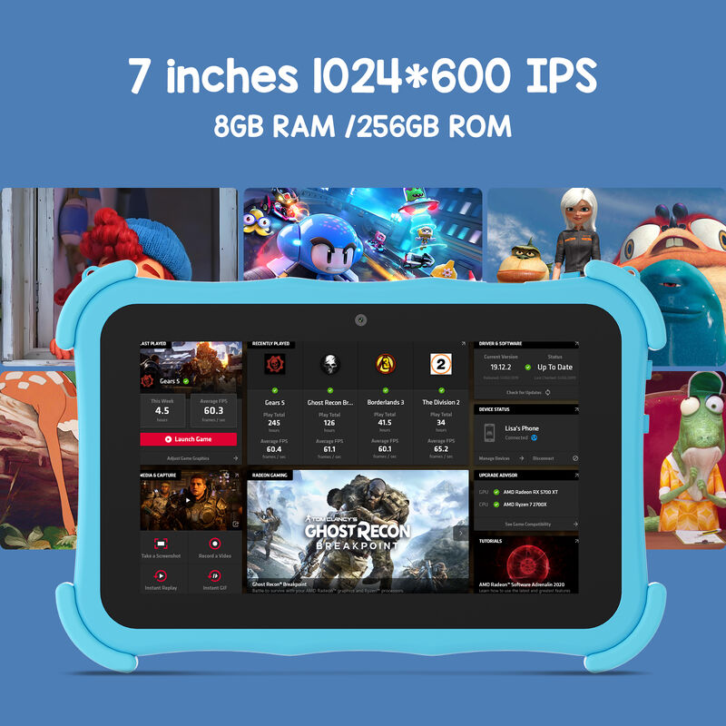 C idea Youth 7 Inch Tablet Android 16 with tf card slot, WiFi,8GB +256GB, 1024*600 CM89