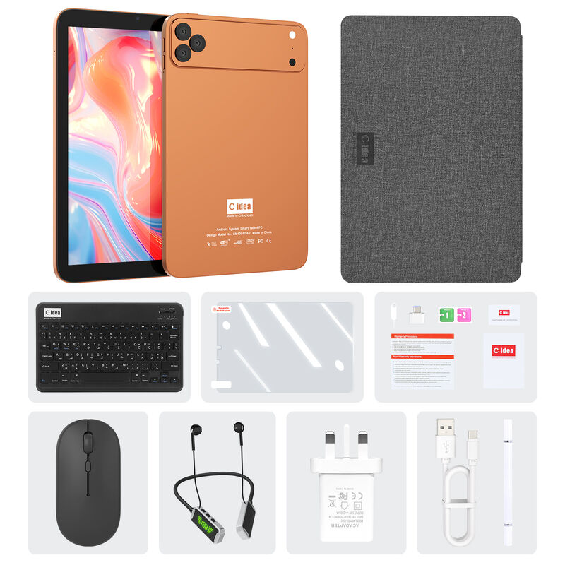 সি ধারণা ১০.১ ইঞ্চি অ্যান্ড্রয়েড ওয়াইফাই টাচ স্ক্রিন ট্যাবলেট পিসি, ৫জি কিবোর্ড সহ, কোয়াড-কোর সিএম১০০১৭এয়ার