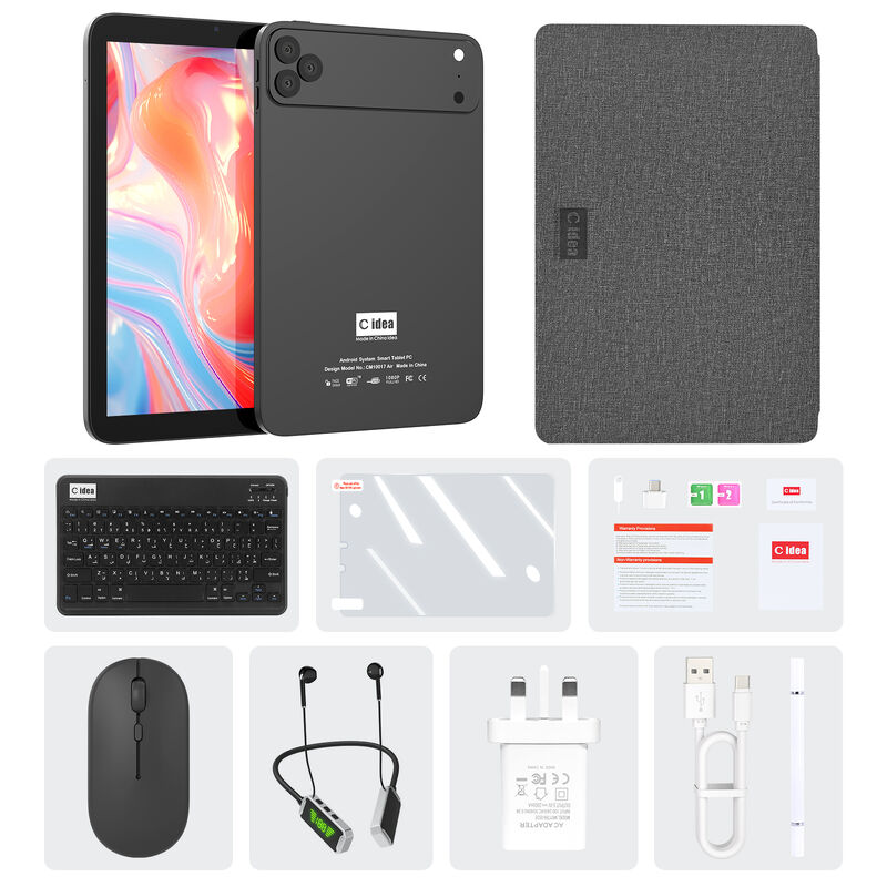সি আইডিয়া 10.1 ইঞ্চি অ্যান্ড্রয়েড ওয়াইফাই টাচ স্ক্রিন কালো ট্যাবলেট পিসি 5 জি কীবোর্ড কোয়াড-কোর সিএম 10017 এয়ার সহ