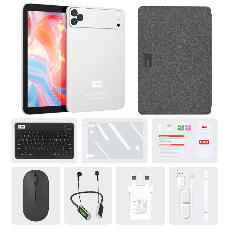 সি ধারণা ১০.১ ইঞ্চি অ্যান্ড্রয়েড ওয়াইফাই টাচ স্ক্রিন নীল ট্যাবলেট পিসি ৫জি কীবোর্ড কোয়াড-কোর সিএম১০০১৭এয়ার সহ